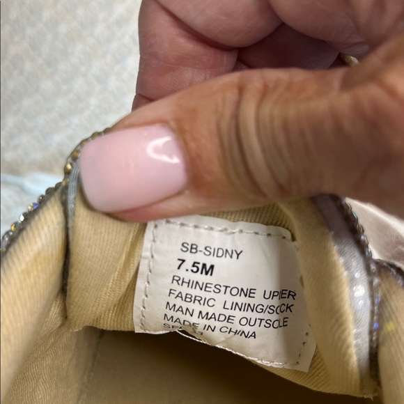Betsey Johnson, Rhinestone tennis shoes, with box, SB-SIDNY 998075, women 7.5 - Picture 10 of 17
